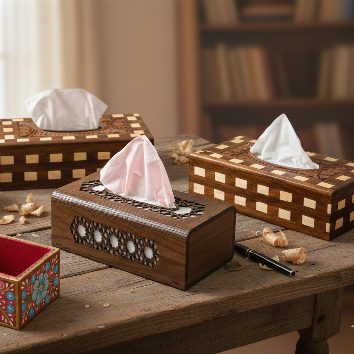 Wooden Tissue Boxes