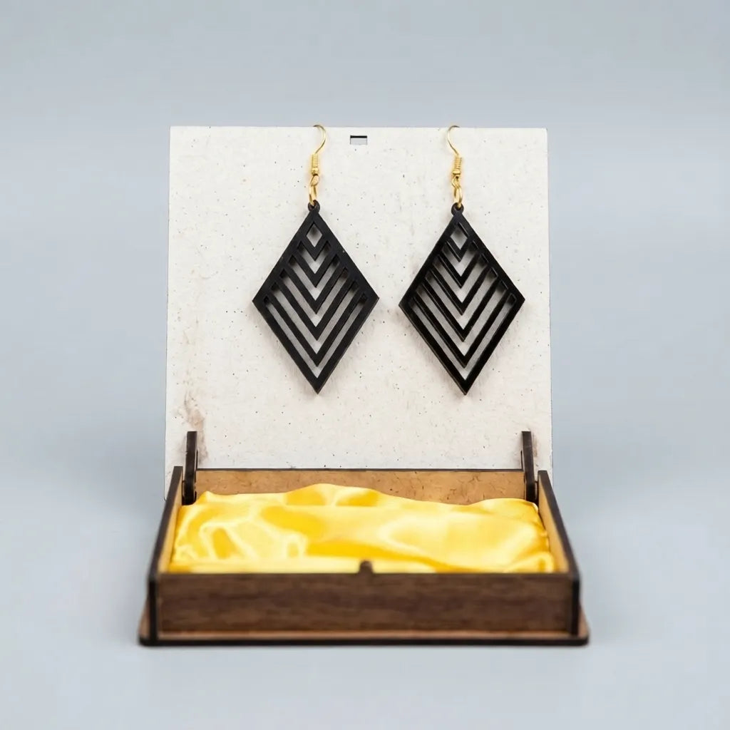 Layered Prism Diamond Earrings