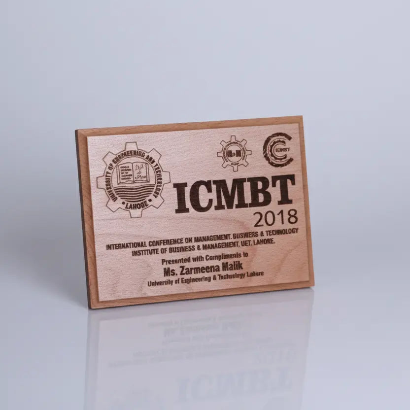 Wooden Certificate Plaque