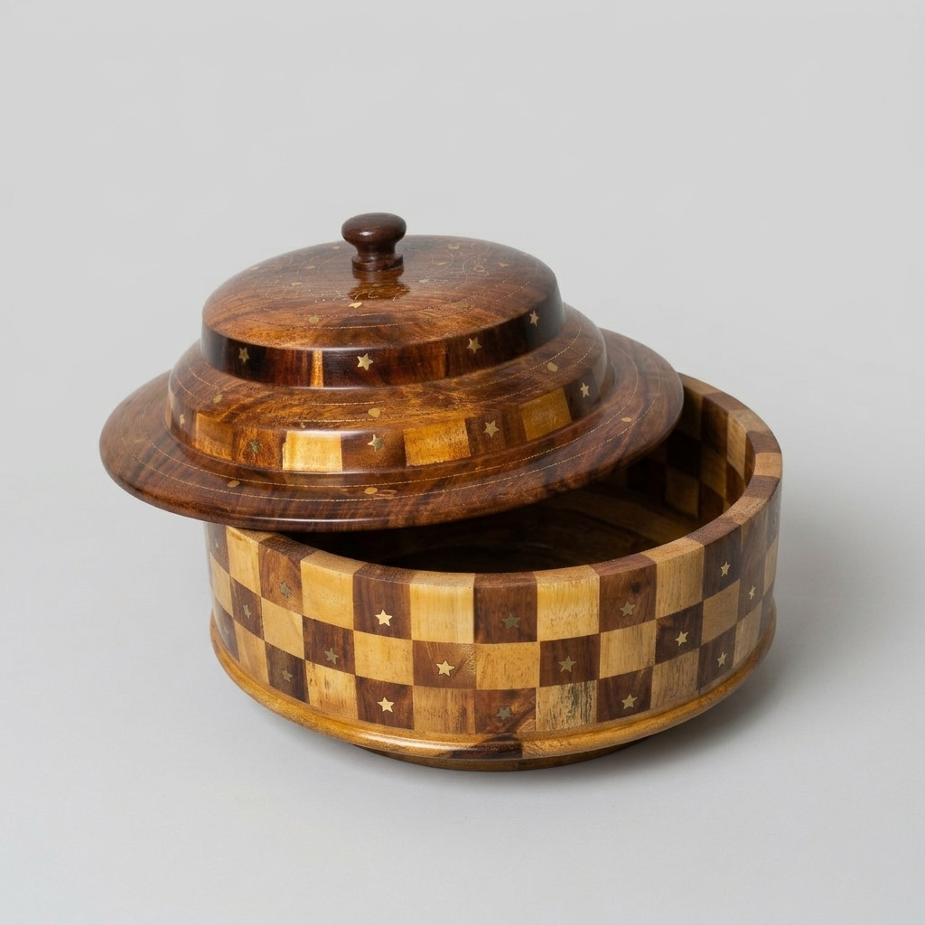 Wooden Long Tukri Hot Pot